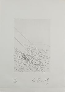 Cy Twombly - dalla cartella 11 Grey Paintings 1967-1970