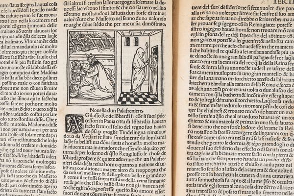 Boccaccio, Giovanni : Dechamerone over cento novelle de misser Joanni Boccaccio.  - Asta Libri, Autografi e Stampe - Associazione Nazionale - Case d'Asta italiane