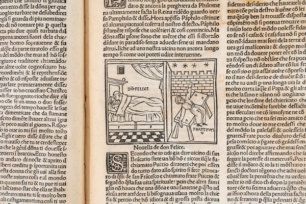 Boccaccio, Giovanni : Dechamerone over cento novelle de misser Joanni Boccaccio.  - Asta Libri, Autografi e Stampe - Associazione Nazionale - Case d'Asta italiane