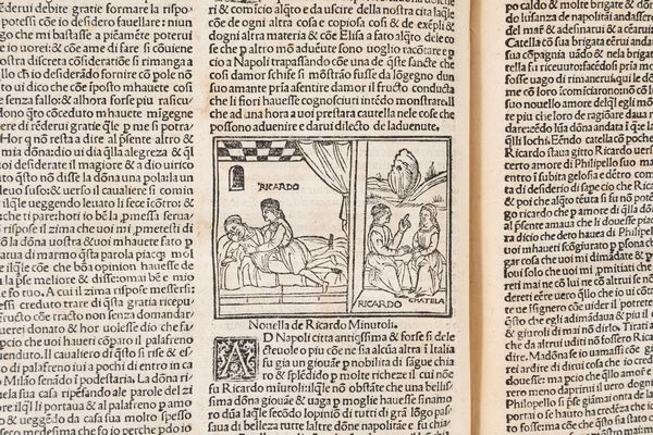 Boccaccio, Giovanni : Dechamerone over cento novelle de misser Joanni Boccaccio.  - Asta Libri, Autografi e Stampe - Associazione Nazionale - Case d'Asta italiane