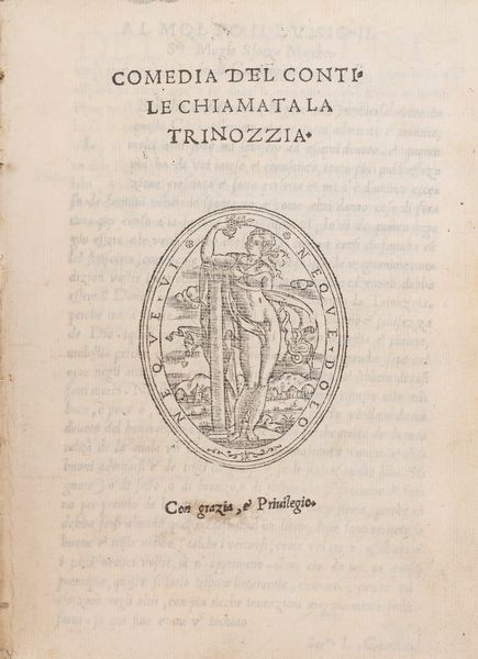 Contile, Luca : Comedia del Contile chiamata la Trinozzia  - Asta Libri, Autografi e Stampe - Associazione Nazionale - Case d'Asta italiane