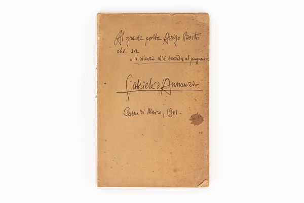 Gabriele D'Annunzio : La Canzone di Garibaldi  - Asta Libri, Autografi e Stampe - Associazione Nazionale - Case d'Asta italiane