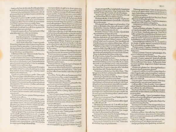 Marco Terenzio Varrone,, : De proprietate latini sermonis. Add: Sextus Pompeius Festus: De verborum significatione. Marcus Terentius Varro: De lingua latina. Ed: Pomponius Laetus and Franciscus Rolandellus  - Asta Libri, Autografi e Stampe - Associazione Nazionale - Case d'Asta italiane