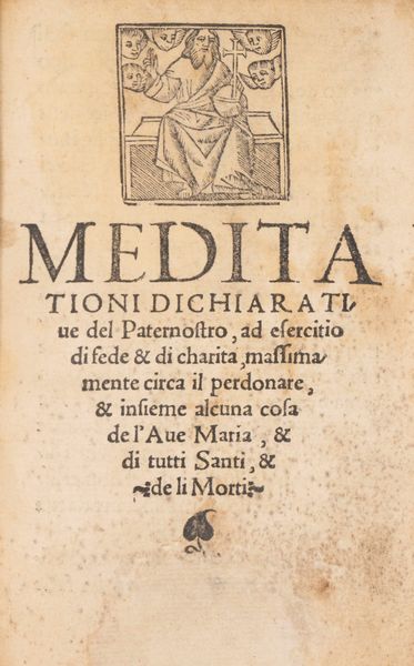 Meditationi dichiarative del Paternostro  - Asta Libri, Autografi e Stampe - Associazione Nazionale - Case d'Asta italiane