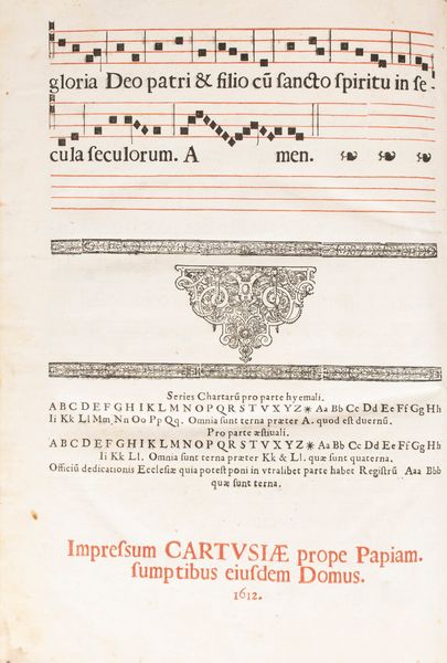 Antiphonarii Ordinis Chartusiensis  - Asta Libri, Autografi e Stampe - Associazione Nazionale - Case d'Asta italiane