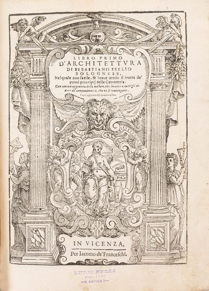 Serlio, Sebastiano : Tutte l'Opere di Architettura et Prospettiva  - Asta Libri, Autografi e Stampe - Associazione Nazionale - Case d'Asta italiane