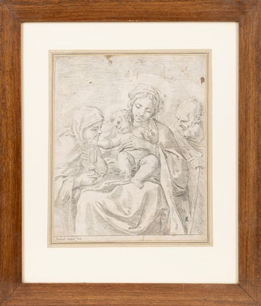 Reni, Guido - Carracci, Annibale : Sacra famiglia con Santa Chiara  - Asta Libri, Autografi e Stampe - Associazione Nazionale - Case d'Asta italiane