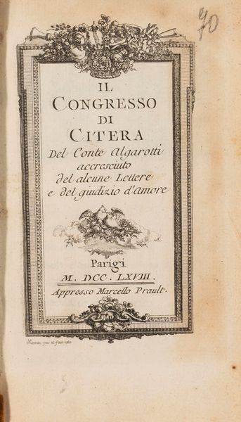 Algarotti, Francesco : Il Congresso di Citera  - Asta Libri, Autografi e Stampe - Associazione Nazionale - Case d'Asta italiane