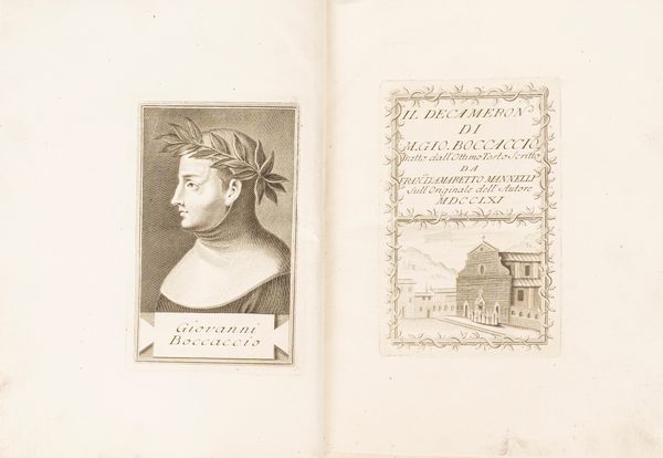 Boccaccio, Giovanni : Il Decameron di M. Gio. Boccaccio, tratto dall'ottimo testo scritto da Fran.co d'Amaretto Mannelli sull'originale dell'Autore.  - Asta Libri, Autografi e Stampe - Associazione Nazionale - Case d'Asta italiane