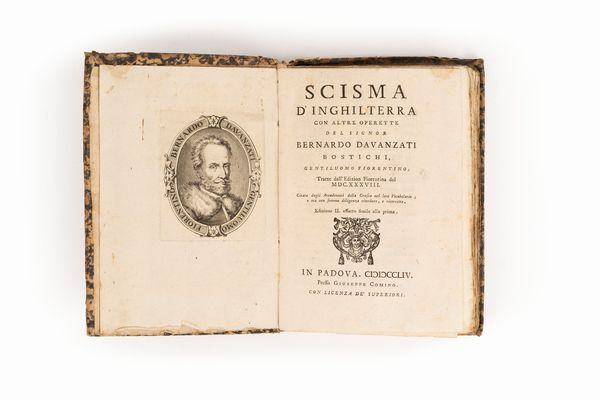 Davanzati, Bernardo : Scisma d'Inghilterra con altre operette  - Asta Libri, Autografi e Stampe - Associazione Nazionale - Case d'Asta italiane