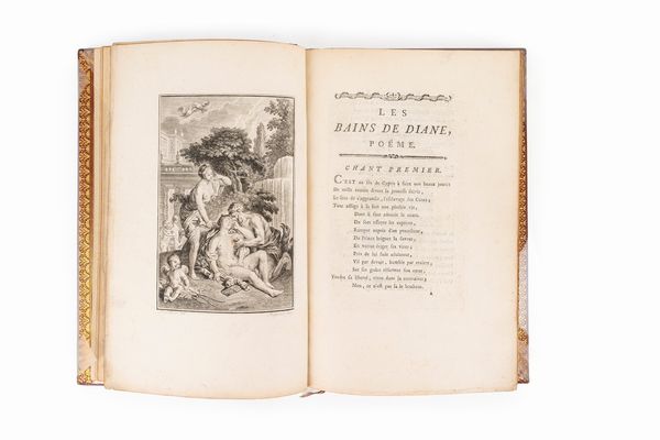 François-Georges Desfontaines : Les Bains de Diane ou Le Triomphe de L'Amour, Poëme  - Asta Libri, Autografi e Stampe - Associazione Nazionale - Case d'Asta italiane