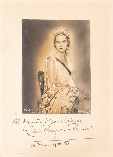 Maria Jose del Belgio Principessa di Piemonte : Foto con dedica  - Asta Libri, Autografi e Stampe - Associazione Nazionale - Case d'Asta italiane