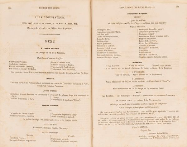 Pierre Marie Jean Cousin de Courchamps : Néo-Physiologie du Gout par Ordre Alphabétique ou Dictionnaire Général de la Cuisine Française Ancienne et Moderne, ainsi que de l'Office et de la Pharmacie domestique  - Asta Libri, Autografi e Stampe - Associazione Nazionale - Case d'Asta italiane