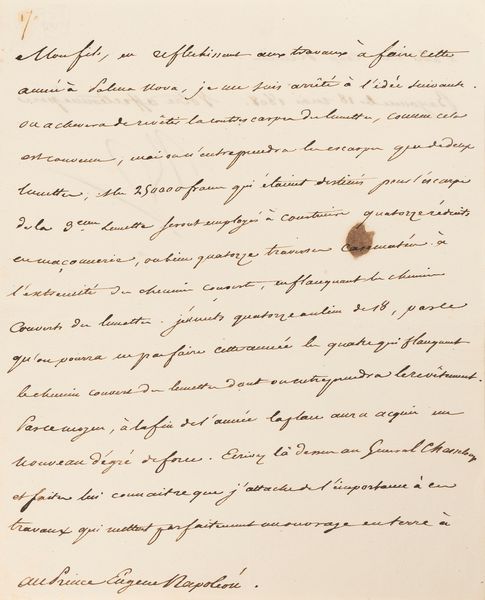 Napoleone Bonaparte : Lettera di Napoleone Bonaparte al Principe Eugenio  - Asta Libri, Autografi e Stampe - Associazione Nazionale - Case d'Asta italiane