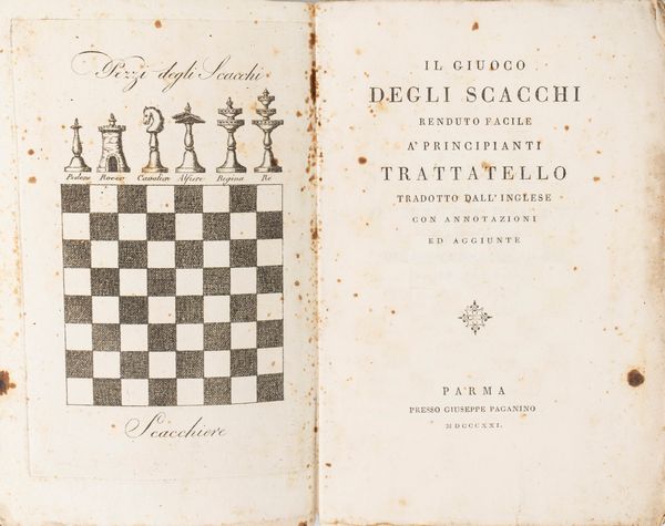 Henry Delahoy Symonds : Il Giuoco degli Scacchi renduto facile a' principianti  - Asta Libri, Autografi e Stampe - Associazione Nazionale - Case d'Asta italiane