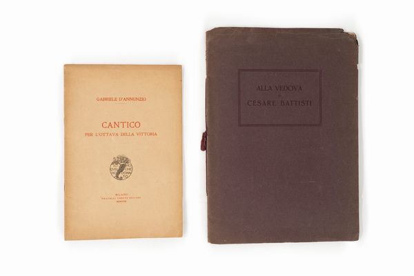 Gabriele D'Annunzio : Cantico per l'ottava della vittoria  - Asta Libri, Autografi e Stampe - Associazione Nazionale - Case d'Asta italiane