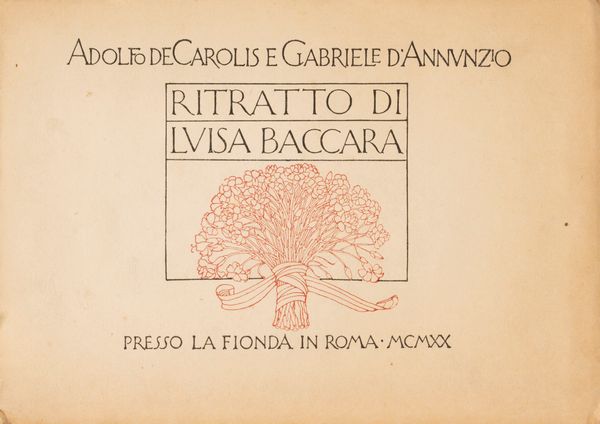 D'Annunzio, Gabriele e De Carolis, Adolfo : Ritratto di Luisa Baccara  - Asta Libri, Autografi e Stampe - Associazione Nazionale - Case d'Asta italiane