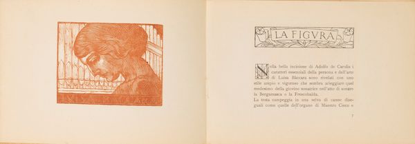 D'Annunzio, Gabriele e De Carolis, Adolfo : Ritratto di Luisa Baccara  - Asta Libri, Autografi e Stampe - Associazione Nazionale - Case d'Asta italiane