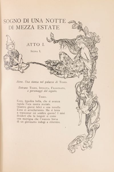 Arthur  Rackham : Sogno di una notte di mezza estate  - Asta Libri, Autografi e Stampe - Associazione Nazionale - Case d'Asta italiane