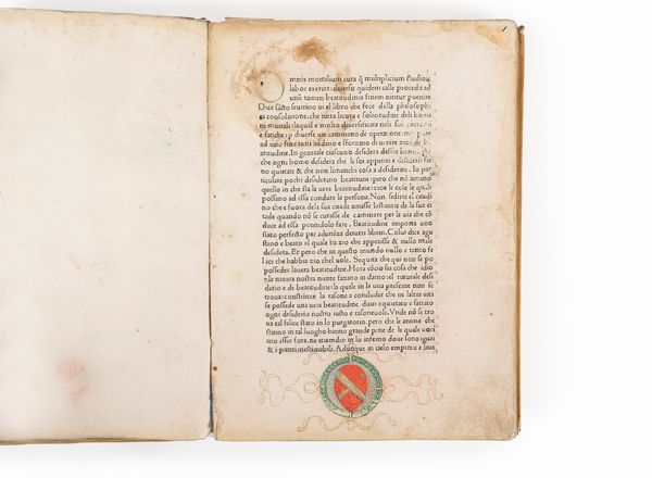 Antoninus Florentinus : Confessionale: Omnis mortalium cura [Italiano] Specchio di coscienza. Trattado dell'excommunicazione; Thomas Aquinas: Orazione la quale diceva quando andava a celebrare; Orazione che si fa dopo la comunione; Li dieci comandamenti; Credo volgare in versi  - Asta Libri, Autografi e Stampe - Associazione Nazionale - Case d'Asta italiane