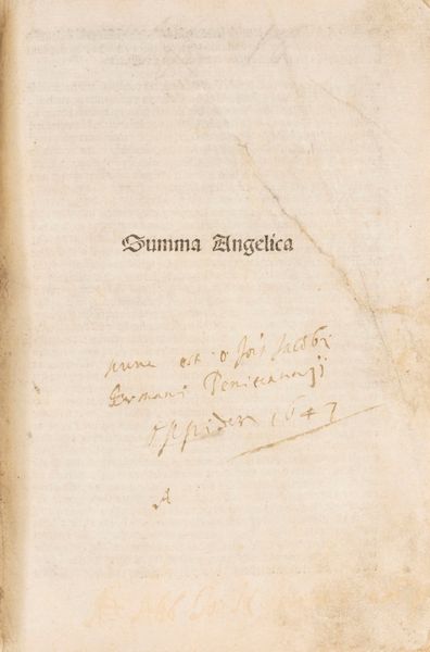 Angelo da Chivasso : Summa Angelica  - Asta Libri, Autografi e Stampe - Associazione Nazionale - Case d'Asta italiane