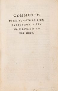 Annibale Caro - Commento di ser Agresto da Ficaruolo sopra la prima ficata del padre Siceo