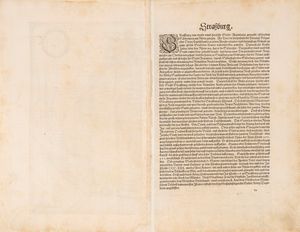 Braun, Georg - Hogenberg, Frans : Argentoratum (odierna Stasburgo).  - Asta Libri, Autografi e Stampe - Associazione Nazionale - Case d'Asta italiane