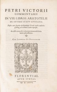 Vettori, Pietro - Commentarii in VIII Libros Aristotelis de optimo statu civitatis