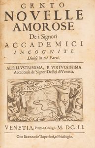 Accademia degli Incogniti - Cento novelle amorose de i signori accademici incogniti