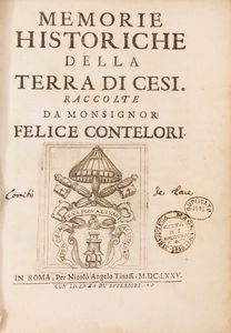 Felice Contelori - Memorie historiche della terra di Cesi