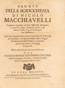 Gian Lorenzo Lucchesini - Saggio della sciocchezza di Nicolò Machiavelli