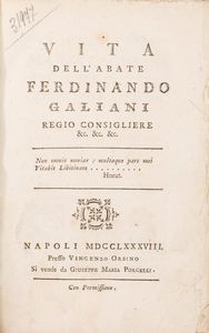 LUIGI DIODATI - Vita dell'abate Ferdinando Galiani.