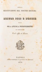 Carlo Alfan de Rivera - Della restituzione del nostro sistema di misure, pesi alla sua antica perfezione