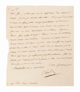 Napoleone Bonaparte - Lettera al Principe Eugenio