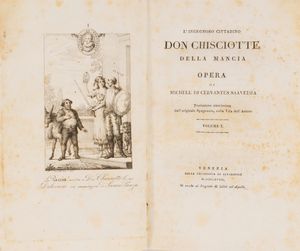 Cervantes Saavedra, Miguel de : Don Chisciotte della Mancia  - Asta Libri, Autografi e Stampe - Associazione Nazionale - Case d'Asta italiane