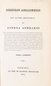 Andrea Lombardi - Discorsi accademici ed altri opuscoli.