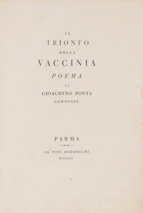 Gioachino Ponta - Il trionfo della Vaccinia poema di Gioachino Ponta genovese