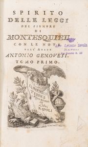 Nicola Santamaria : La Società Napolitana dei tempi viceregnali. Volume primo: La scienza economica dei governanti e le sue applicazioni ai governati.  - Asta Libri, Autografi e Stampe - Associazione Nazionale - Case d'Asta italiane