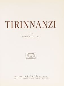 MARCO VALSECCHI : Tirinnanzi  - Asta Libri, Autografi e Stampe - Associazione Nazionale - Case d'Asta italiane