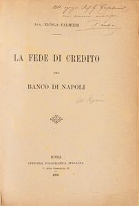 Nicola Palmieri - La fede di credito del Banco di Napoli.