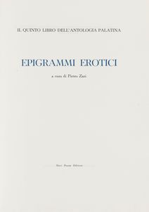 Pietro Zari - Epigrammi erotici. Il quinto libro dell'Antologia Palatina.