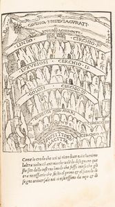 DANTE ALIGHIERI : Commedia di Dante insieme con vno dialogo circa el sito forma et misure dello Inferno  - Asta Libri, Autografi e Stampe - Associazione Nazionale - Case d'Asta italiane