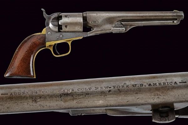 Colt Model 1861 Navy Revolver  - Asta Una Vasta Selezione di Armi da Fuoco Americane - Associazione Nazionale - Case d'Asta italiane