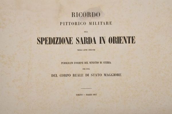 Ricordo Pittorico Militare della Spedizione Sarda in Oriente  - Asta Una Vasta Selezione di Armi da Fuoco Americane - Associazione Nazionale - Case d'Asta italiane