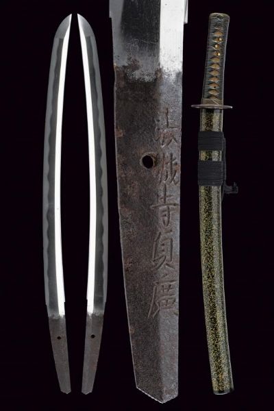 Wakizashi in koshirae, mei: Hojoji Sadahiro  - Asta Una Vasta Selezione di Armi da Fuoco Americane - Associazione Nazionale - Case d'Asta italiane