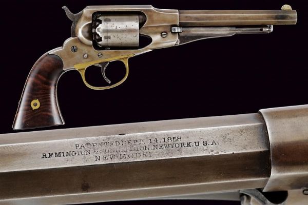 Remington-Rider D/A New Model Belt Revolver  - Asta Una Vasta Selezione di Armi da Fuoco Americane - Associazione Nazionale - Case d'Asta italiane