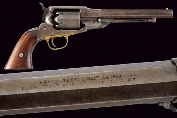 Remington-Beals Navy Model Revolver  - Asta Una Vasta Selezione di Armi da Fuoco Americane - Associazione Nazionale - Case d'Asta italiane