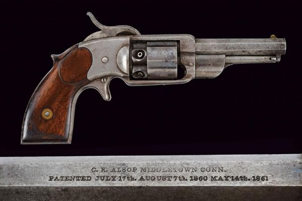 Raro e interessante C.S. Alsop Navy Model Revolver  - Asta Una Vasta Selezione di Armi da Fuoco Americane - Associazione Nazionale - Case d'Asta italiane