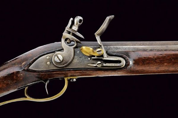 Jaegerstutzen Mod. 1807 con baionetta  - Asta Una Vasta Selezione di Armi da Fuoco Americane - Associazione Nazionale - Case d'Asta italiane