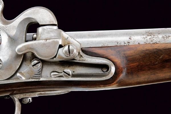 Carabina da cavalleria mod. 1851 con sistema Augustin  - Asta Una Vasta Selezione di Armi da Fuoco Americane - Associazione Nazionale - Case d'Asta italiane